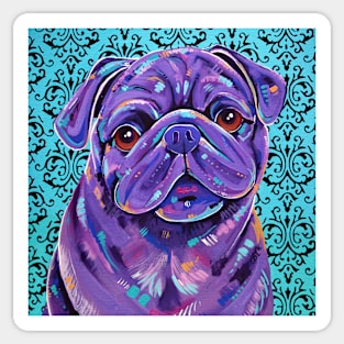 Pug dog portrait Sticker